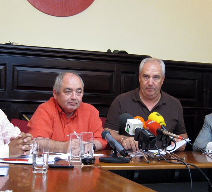 El Secretario General De UGT-A Y CCOO-A, Manuel Pastrana Y Francisco Carbonero.