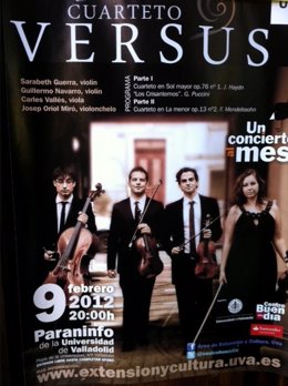 Cartel Promocional Del Concierto De Cuarteto Versus El Jueves En Valladolid
