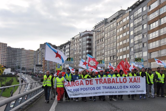 Protesta Del Naval En A Coruña