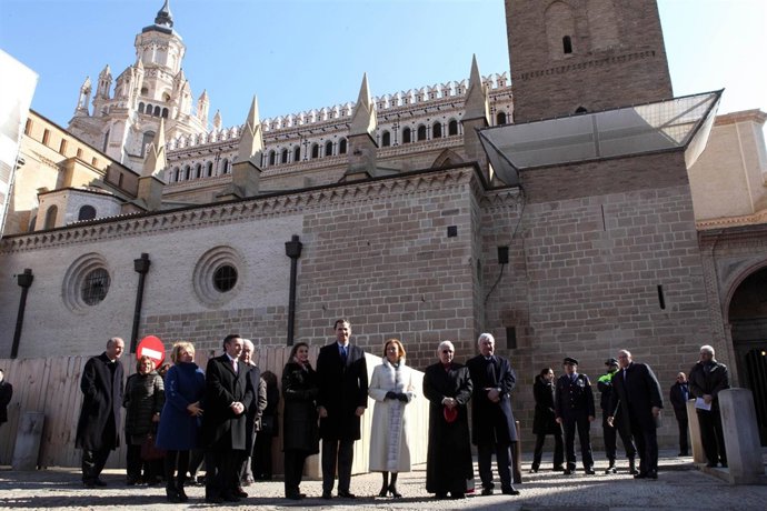 Los Príncipes De Asturias En Su Visita A La Catedral De Tarazona (Zaragoza)