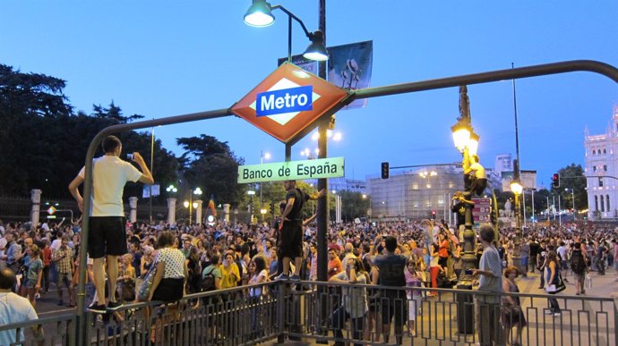 Manifestación Del 15M Por Las Calles De Madrid