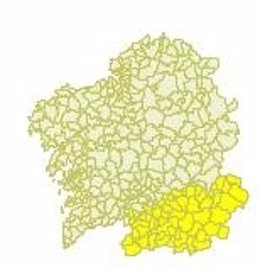 Mapa De Alerta En La Provincia De Ourense