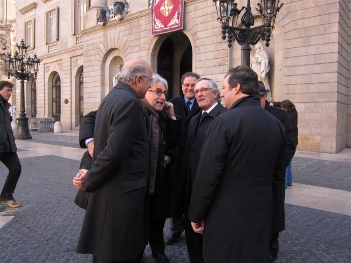 J.Sánchez Llibre (UDC), El Alcalde De Barcelona X.Trias Y El Exalcalde J.Hereu