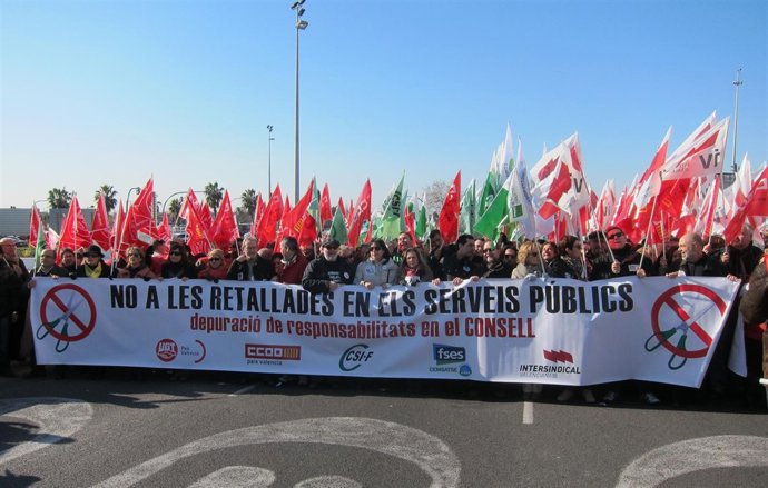 Manifestación Celebrada Este Sábado En Valencia Contra El "Despilfarro"