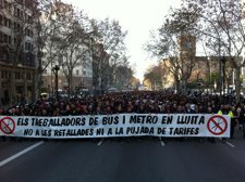 Manifestación De Trabajadores De TMB