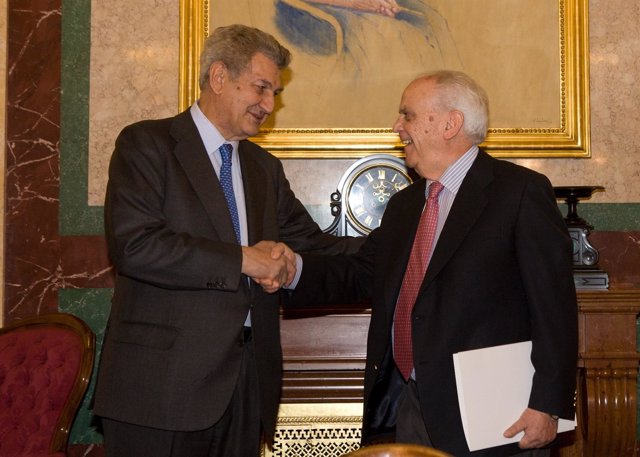 Jesús Posada Y El Presidente Del Tribunal De Cuentas,Manuel Núñez En El Congreso