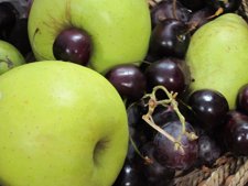 Fruta, Manzanas, Uvas, Cerezas