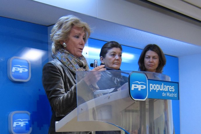 Esperanza Aguirre En El Comité De Dirección Del PP 