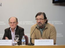 Los Secretarios Generales De UGT Y De CCOO En Aragón, Julián Lóriz Y Julián Buey