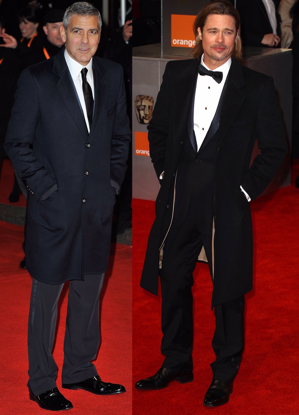 Montaje George Clooney Y Brad Pitt En Los Premios BAFTA