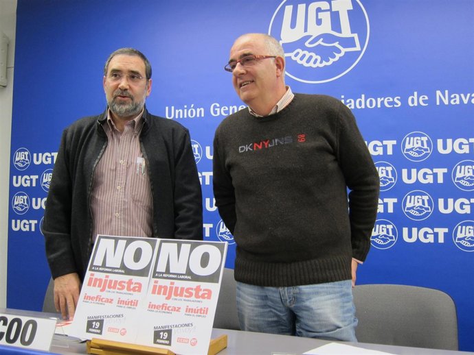 Secretarios Generales De CCOO Y UGT De Navarra, José María Molinero Y Juan Goyen