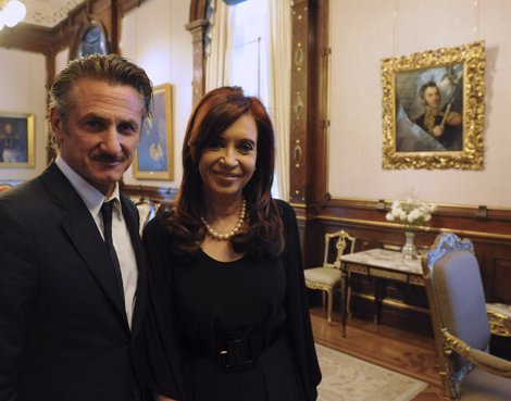 El Actor Sean Penn Junto A Cristina Fernández De Kirchner