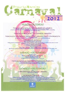 Cartel De La Programación Del Carnaval En El Distrito De Barajas