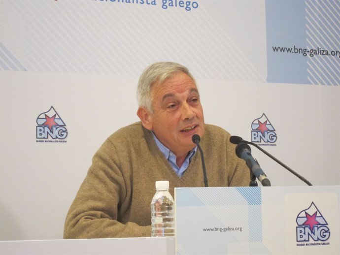 El Portavoz Nacional Del BNG, Guillerme Vázquez, En Rueda De Prensa.