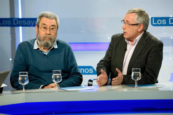 Secretarios Generales De CC.OO. Y UGT, Ignacio Fernández Toxo Y Cándido Méndez, 