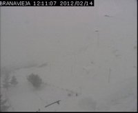 La estación de Alto Campoo se encuentra cerrada este martes a causa del temporal de nieve y viento
