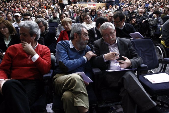 Secretarios Generales De CC.OO. Y UGT, Ignacio Fernández Toxo Y Cándido Méndez