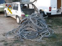 Dos detenidos, que portaban 400 metros de cable de cobre, por el robo en una empresa de Loranca (Guadalajara)