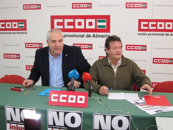 Francisco Carbonero (CCOO-A) Y Juan Pallarés (CCOO-Almería)