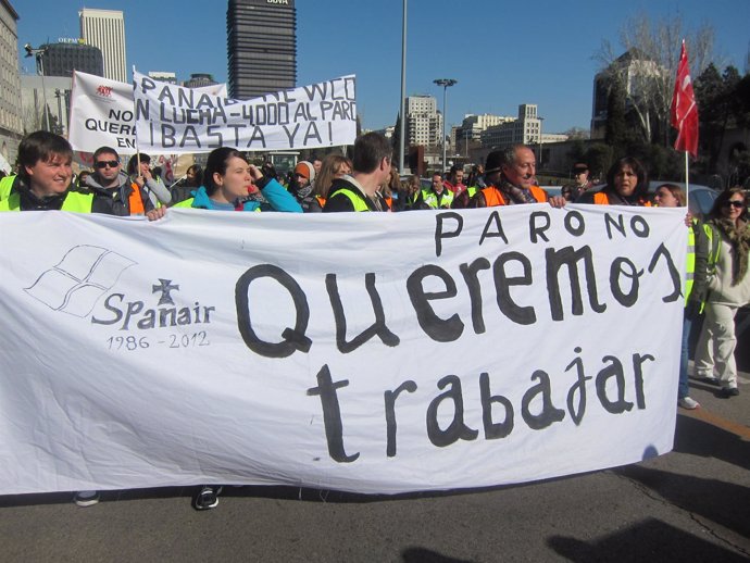 Trabajadores De Spanair Y Newco En Madrid