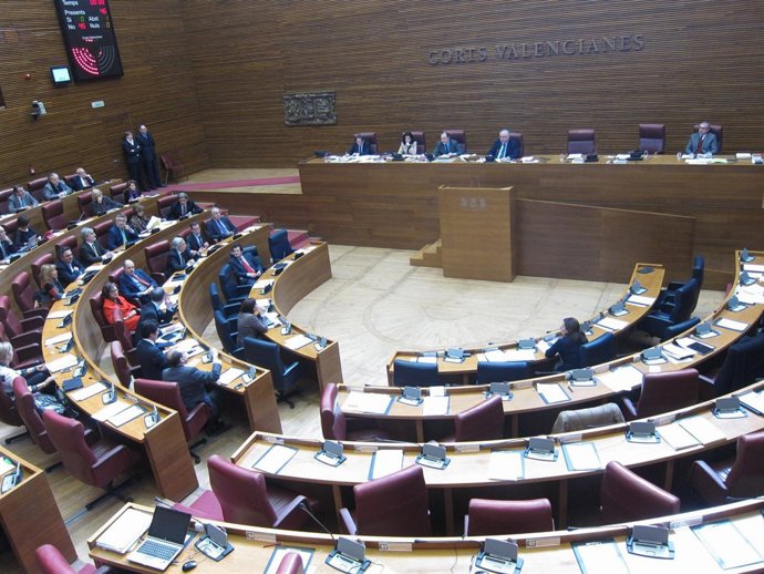 El Hemociclo Con Los Escaños De La Oposición Vacíos