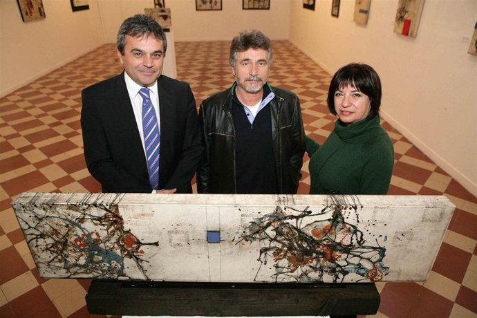 Jesús Fortes, Artista Javier Ponce Y Carmen Criado (Directora Centro Cívico)