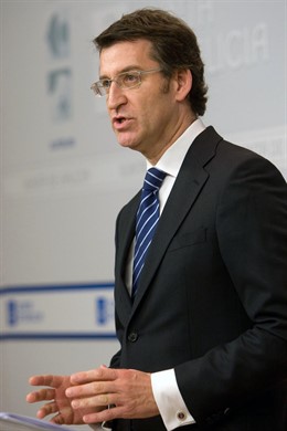 El Presidente Alberto Núñez Feijóo Tras El Consello De La Xunta.