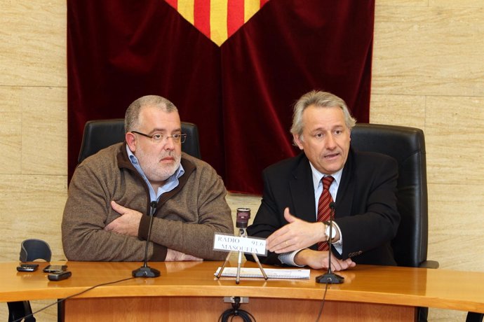 Alcalde De Masquefa Xavier Boquet Y Josep Llobet (Diputación De Barcelona)