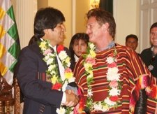 Evo Morales Y Sean Penn