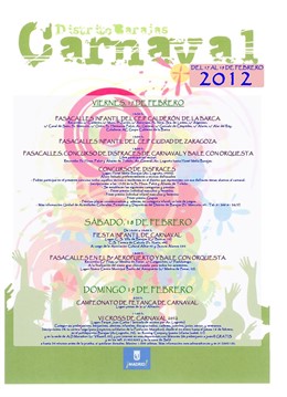 Cartel De La Programación Del Carnaval En El Distrito De Barajas