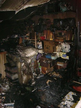 Imangen Del Incendio De La Vivienda