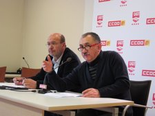 Joan Carles Gallego (CC.OO.) Y Josep Maria Álvarez (UGT)