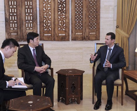 El Enviado Especial Chino A Siria, Zhai Jun Se Reune Con Al Assad