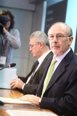 Rodrigo Rato Y Francisco Verdú Presentan Los Resultados De Bankia