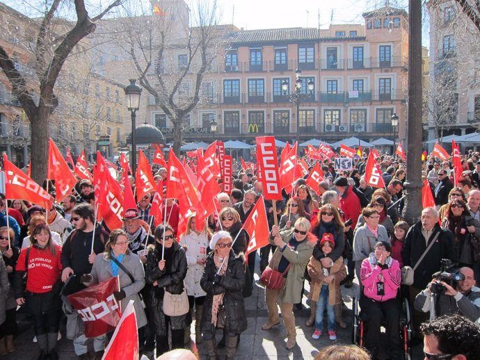 Momento De La Manifestación En Toledo