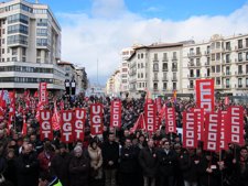 Manifestación De UGT Y CCOO Contra La Reforma Laboral En Pamplona.