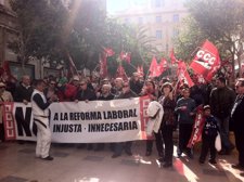 Manifestación De CCOO Contra La Reforma Laboral En Ceuta