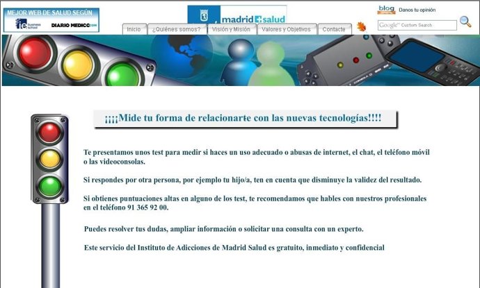 Test Sobre Adicción A Las Nuevas Tecnologías 