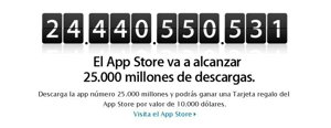 Contador 25.000 Millones De Descargas App Store Apple 