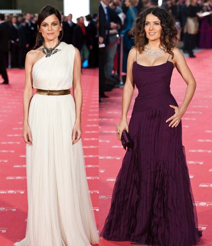 Montaje De Elena Anaya Y Salma Hayek En Los Premios Goya