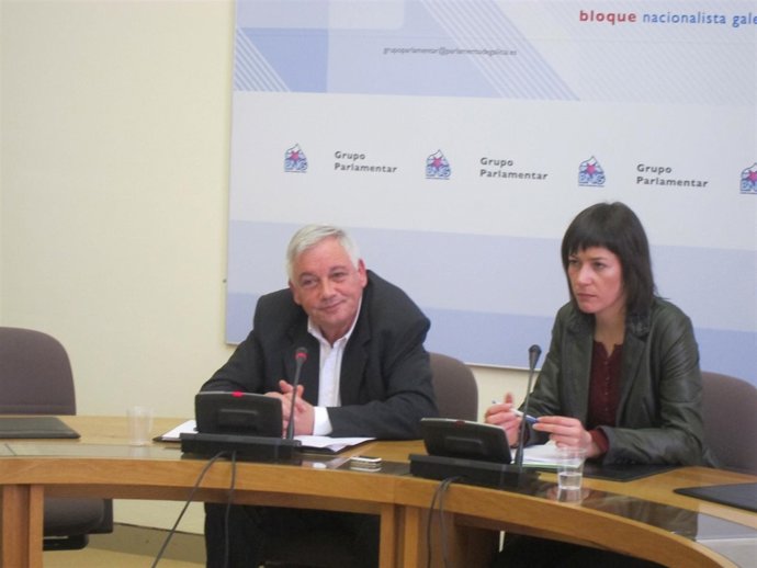 El portavoz nacional del BNG y la portavoz parlamentaria.