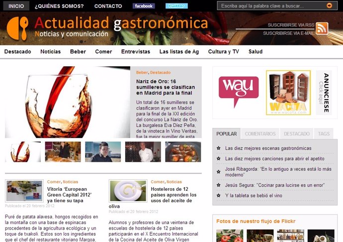 Captura De La Web Www.Actualidadgastronomica.Es