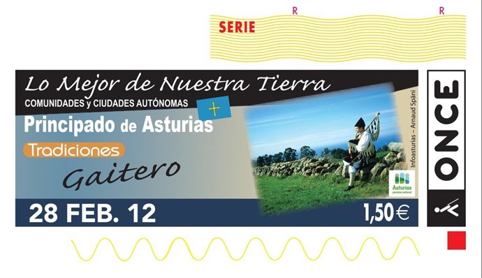 Cupón De La ONCE De La Serie 'Lo Mejor De Nuestra Tierra'