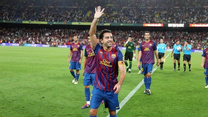 El Jugador Del FC Barcelona Xavi Hernández