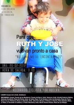 Cartel De La Marcha En Bici De Ruth Y José En Huelva.