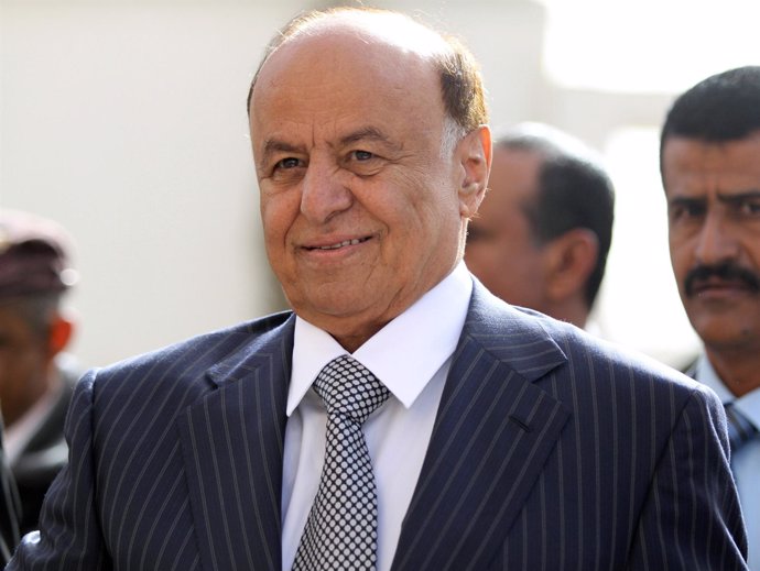 El Vicepresidente De Yemen, Abd-Rabbu Mansour Hadi, Antes De Votar