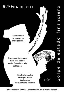 Cartel De La Concentración 'Indignada' Del 23-F