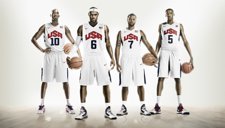 Kobe Bryant, Lebron James, Durant Con La Camiseta De Estados Unidos (Dream Team)