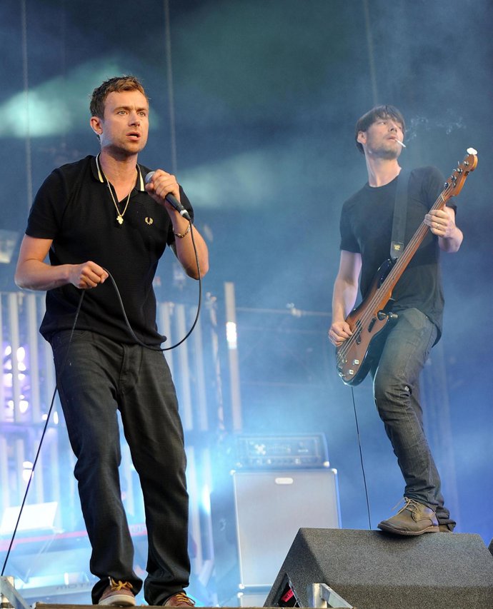 Damon Albarn y Alex James, de Blur