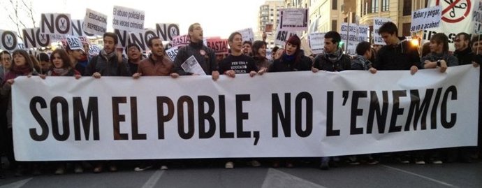 Inicio De La Nueva Marcha En Valencia Tras Las Últimas Protestas Estudiantes